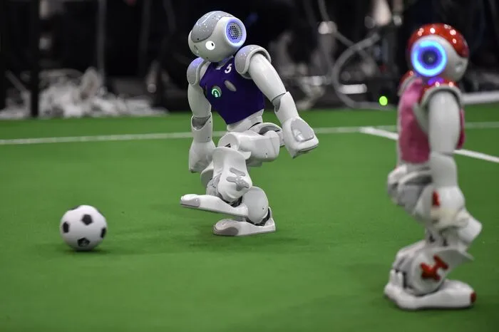 Weitere Impressionen der kickenden Roboter!