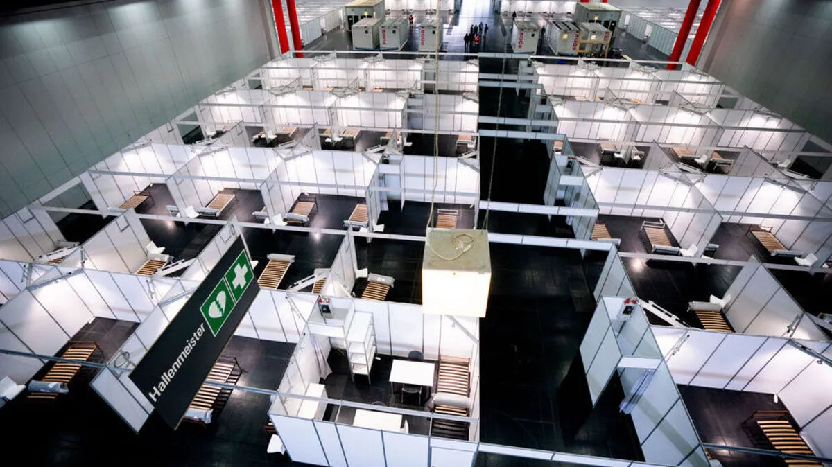 880 Betten für Coronakranke stehen im Wiener Messezentrum bereit.