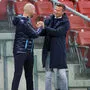 Christian Ilzer (SK Sturm, links) und Salzburg-Trainer Jesse Marsch