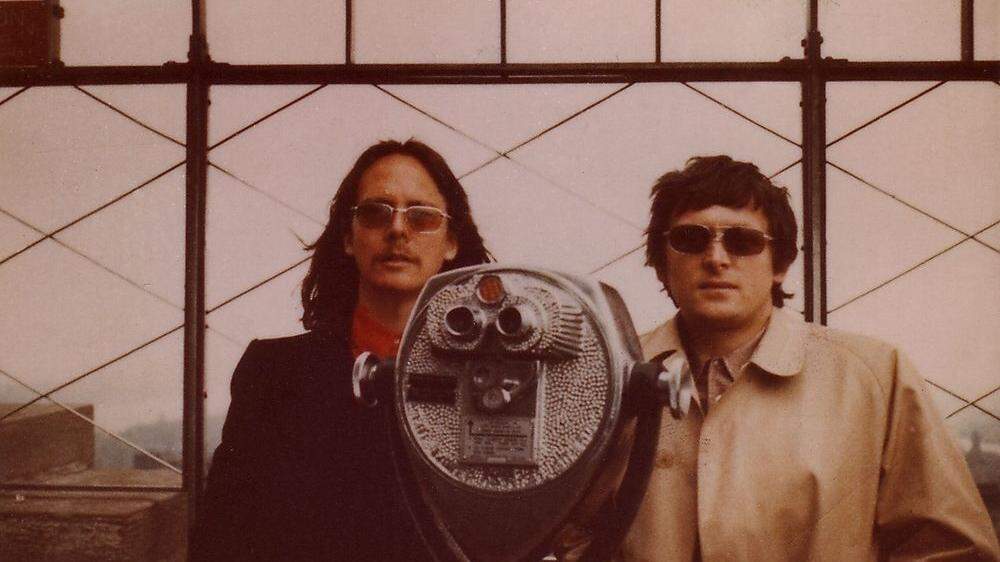 Peter Handke und Alfred Kolleritsch 1971 auf dem Empire State Building in New York 
