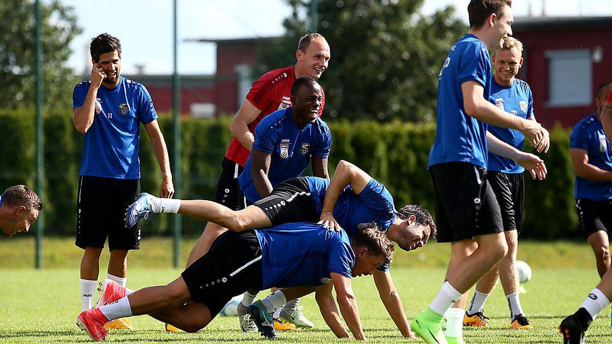 Auch der Spaß kam im Training nicht zu kurz