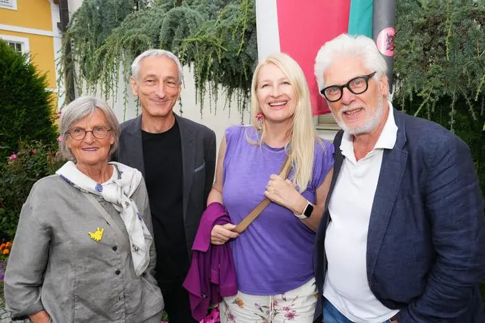 Barbara und Franz Biller trafen auf Ö3-Moderatorin Claudia Stöckl und ihrem Partner Udo Reichmann