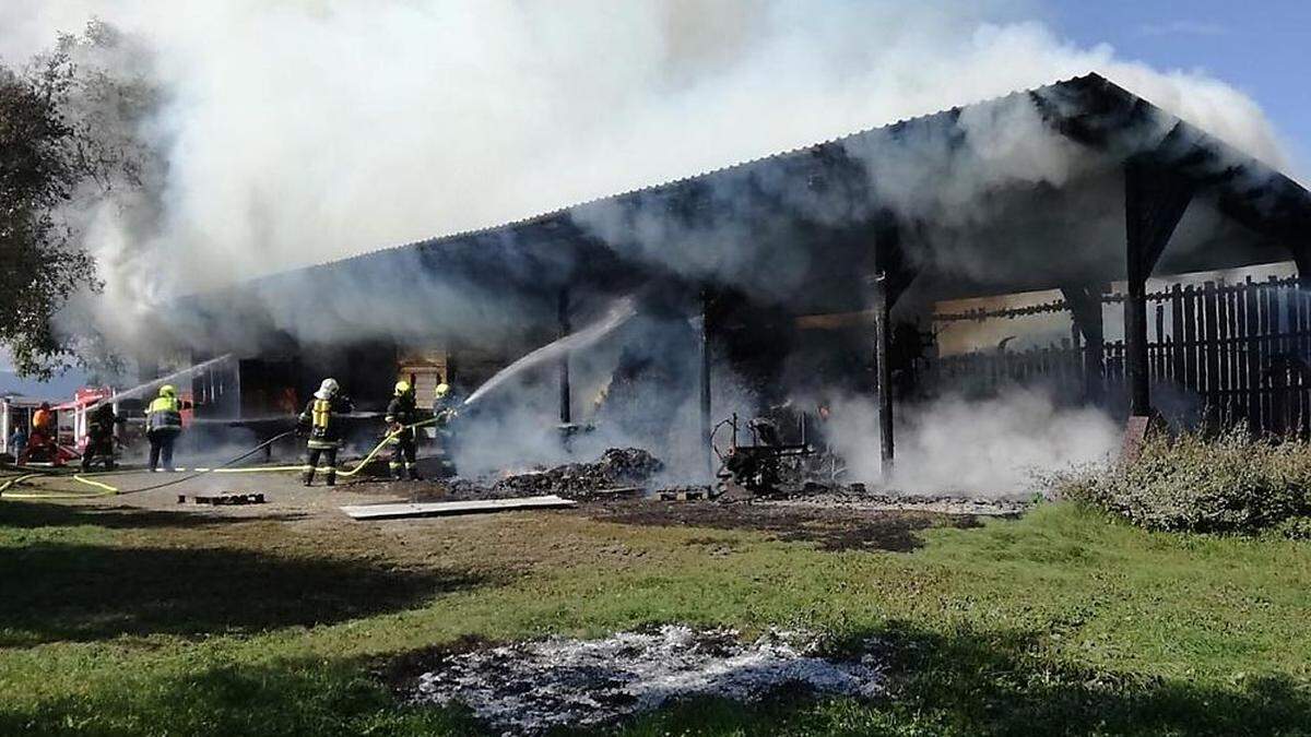 Das Nebengebäude stand in Flammen