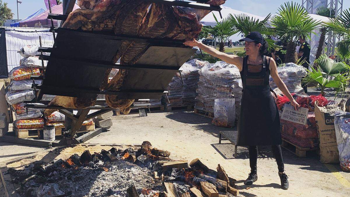 Yulia Haybäck im Juni 2019 beim &quot;Meat Carnevals&quot; in Valencia