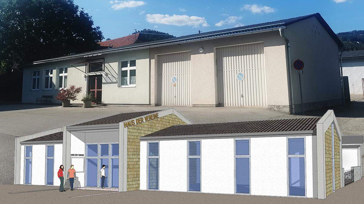 Das Vereinshaus in St. Margarethen wird um eine halbe Million Euro um- und ausgebaut 