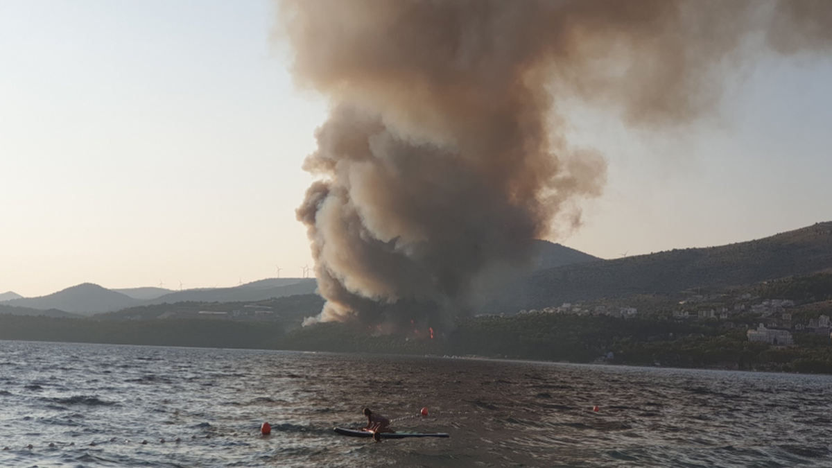 Wald-Brand in Kroatien