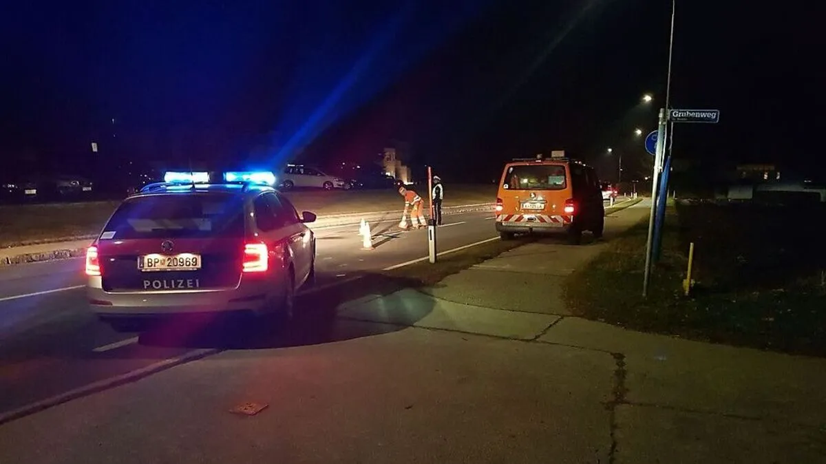 Die Straße musste gesperrt werden