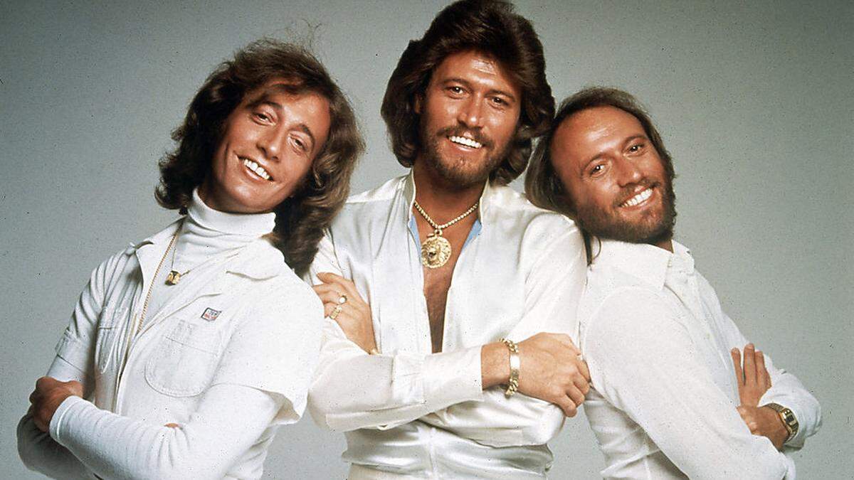 1979, auf dem Höhepunkt des Erfolgs: Robin Gibb, Barry Gibb (Mitte) & Maurice Gibb