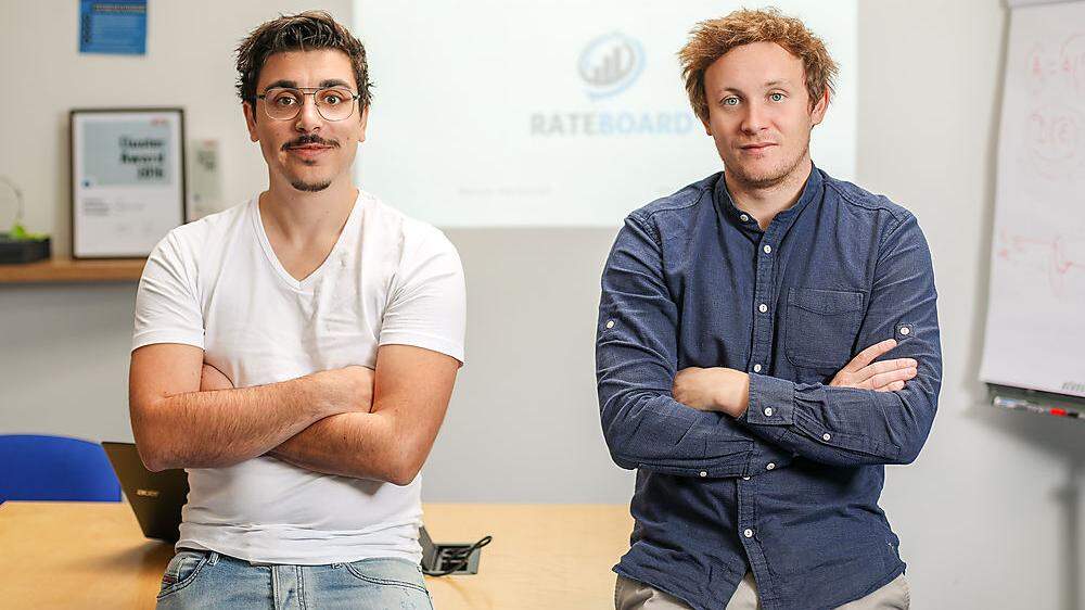 RateBoard-Gründer Simon Falkensteiner (links) mit Partner Matthias Trenkwalder 