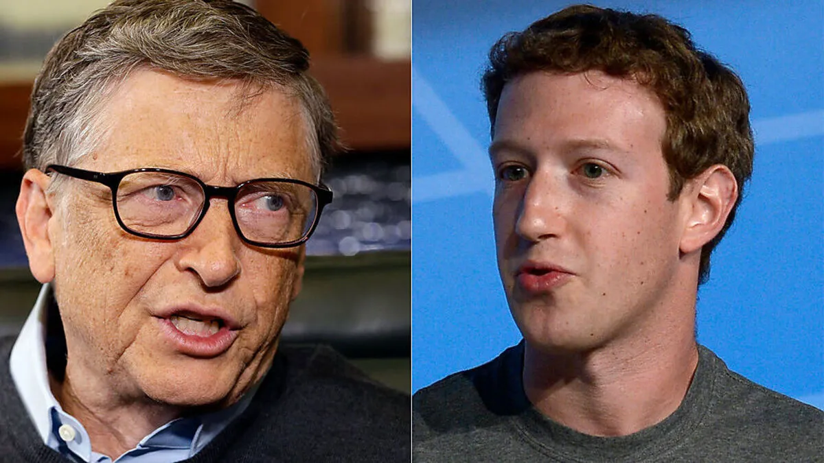 Bill Gates (Microsoft, links) und Mark Zuckerberg (Facbook)