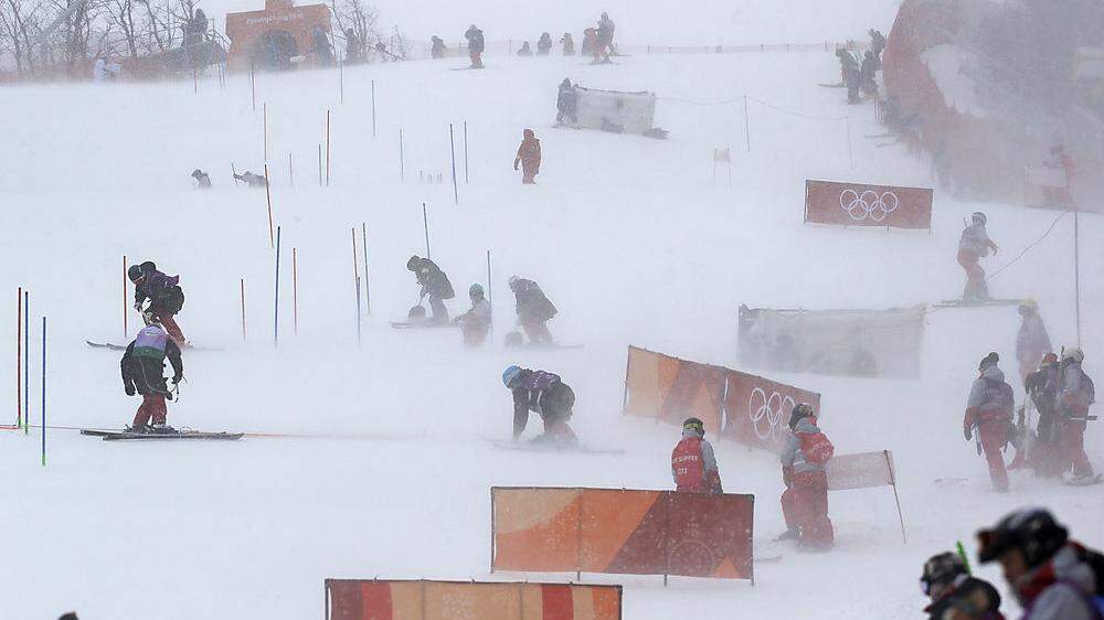 Zu viel Wind: Der Damen-Slalom konnte nicht ausgetragen werden