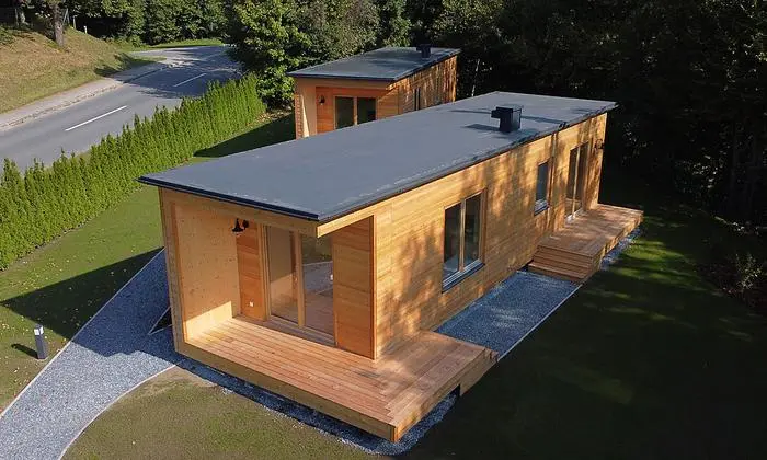 Die gesamte Haustechnik befindet sich in der Decke