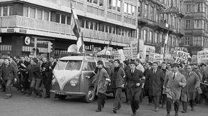 Demonstration in der Wiener Innenstadt gegen Taras Borodajkewycz 1965
