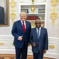 US-Präsident Donald Trump und der liberianische Präsident Joseph Nyuma Boakai