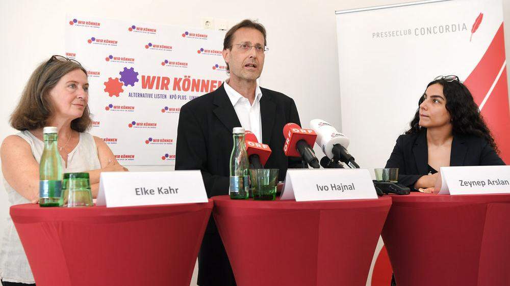 Spitzentrio der KPÖ: Elke Kahr, Ivo Hajnal und Zeynep Arslan