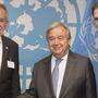 Alexander Van der Bellen, UNO-Generalsekretär Antonio Guterres und Außenminister Sebastian Kurz bei der Generalversammlung 2017
