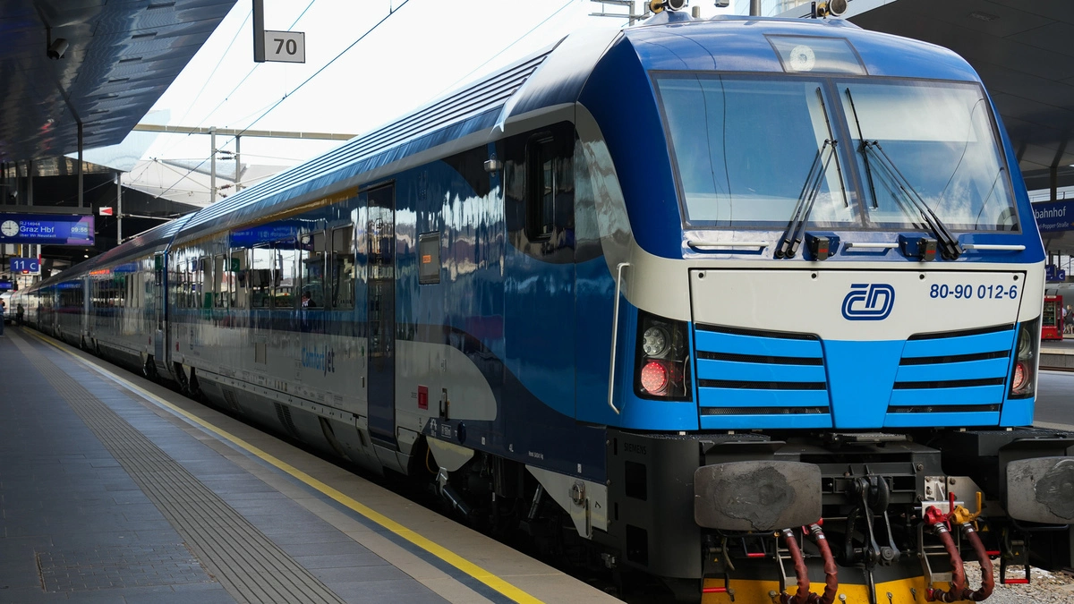 Graz-Premiere für den Comfortjet der tschechischen Bahn: Ab Mitte Dezember fahren die neuen Garnituren täglich sechsmal auf der Strecke Prag-Wien-Graz