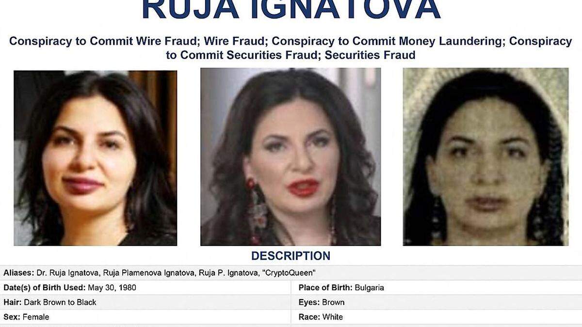 Das FBI zahlt 100.000 US-Dollar für die Ergreifung von Ruja Ignatova
