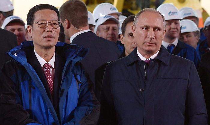 Zhang Gaoli (links) und Wladimir Putin