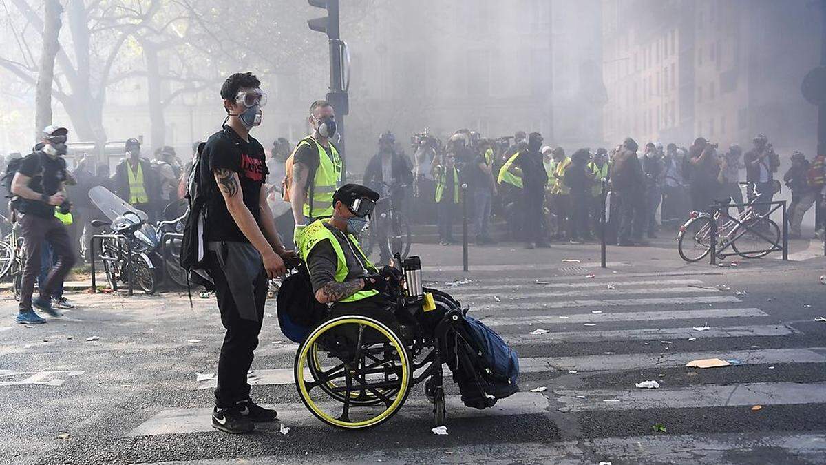 Gelbwesten-Protest in Paris