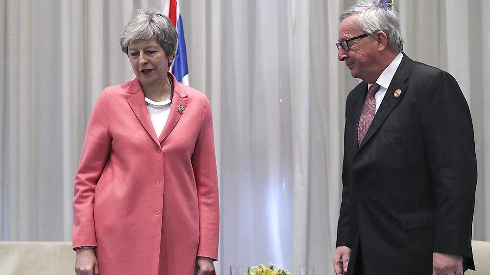 Die britische Premierministerin Theresa May und EU-Kommissionspräsident Jean-Claude Juncker