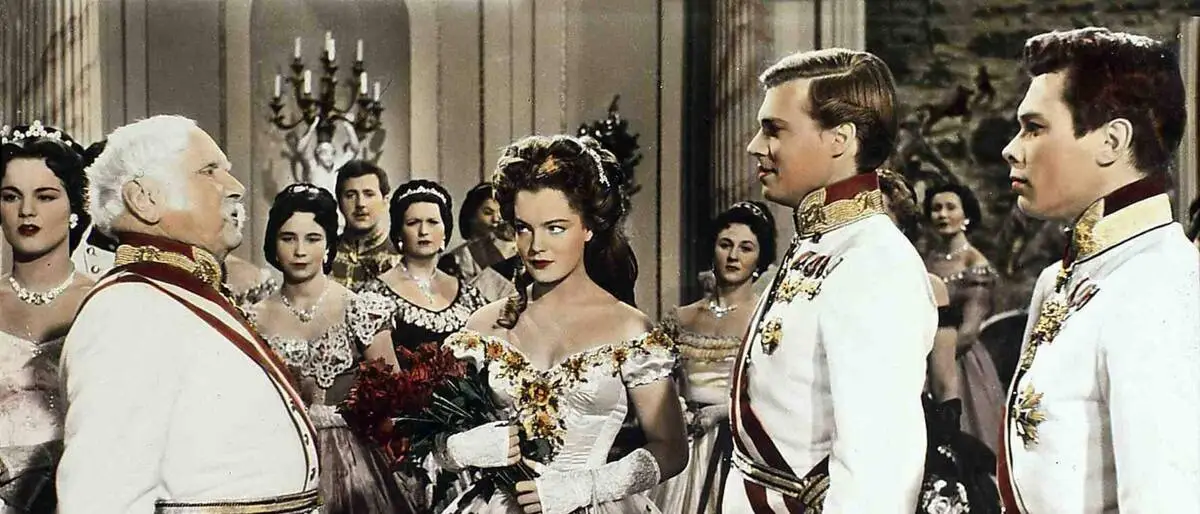 Romy Schneider, Karlheinz Böhm, Peter Weck 