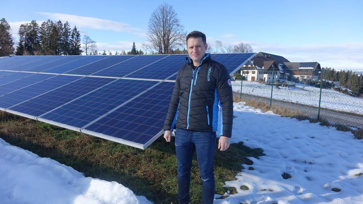 Landwirt Georg Unterhuber will seine Freiflächen-Photovoltaikanlage erweitern