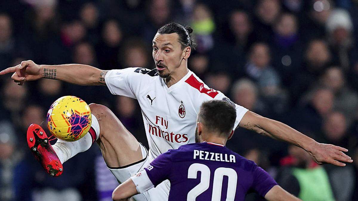 In Florenz wurde gespielt. Hier ist Milans Zlatan Ibrahimovic in Aktion. 