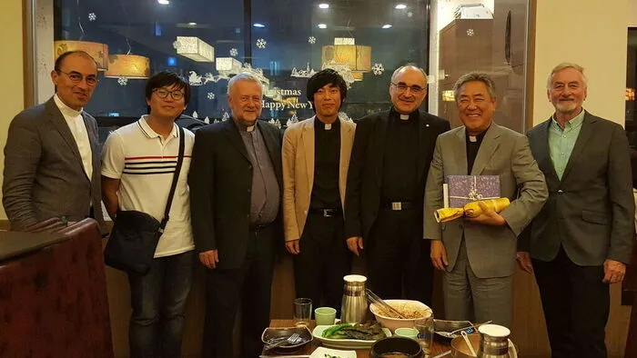 Bischof Constantine Bae Ki-Hyen (2. v. re) begrüßte die steirische Delegation unter Bischof Wilhelm Krautwaschl in der Vorwoche in Südkorea
