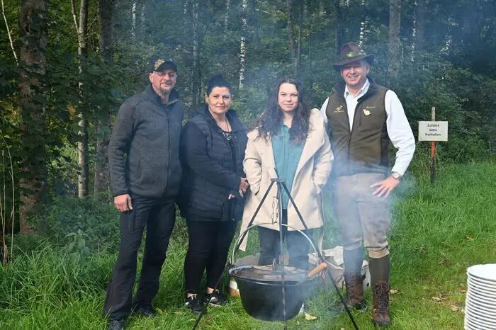 v.l. Albert Zitterer, Susanne Zitterer-Buttazoni, Anna Buttazoni und Hermann Stich