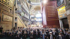 Erstes Freitagsgebet in der Hagia Sophia 