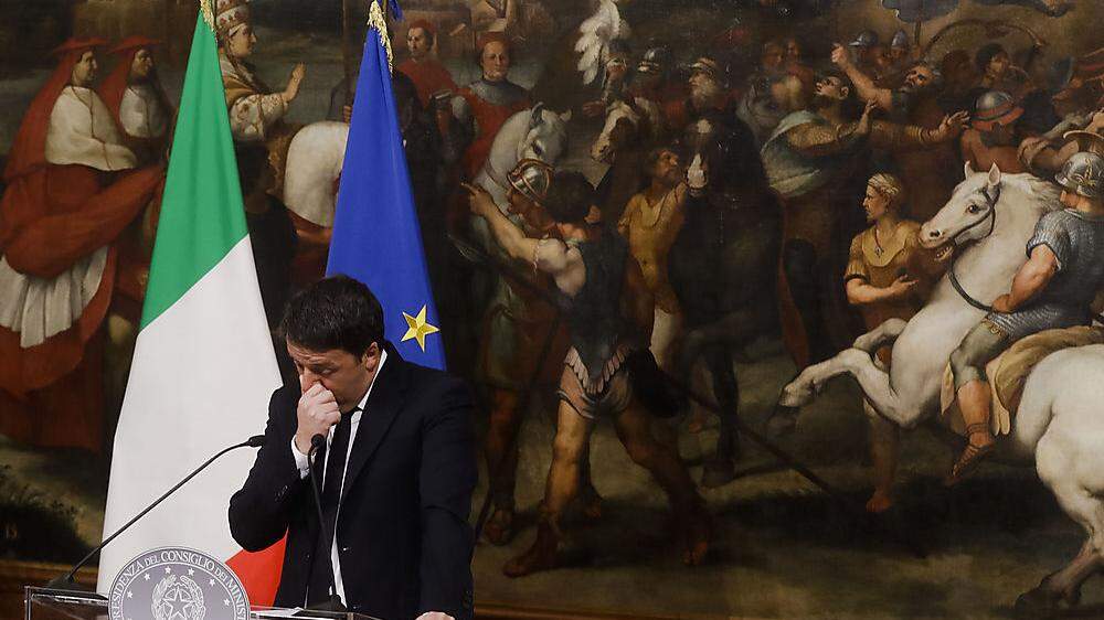 Noch gestern Nacht erklärte Matteo Renzi seinen Rücktritt