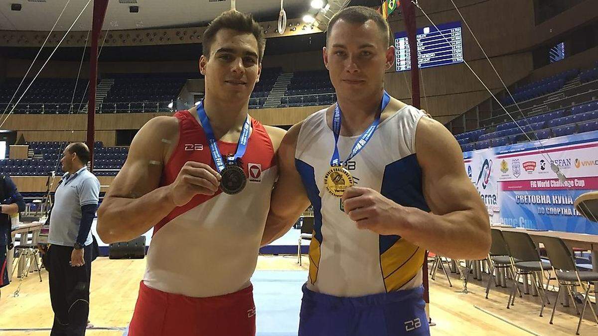 Vinzenz Höck (links) gewann Silber. Gold ging an den  Olympia-Dritten und ehemaligen Vize-Weltmeister Igor Radiwilow (Ukraine)