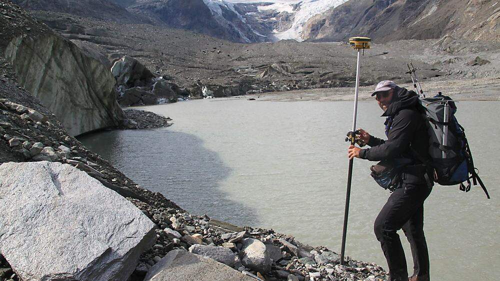 Beim Gletschervermessen: Leiter Andreas Kellerer-Pirklbauer  
