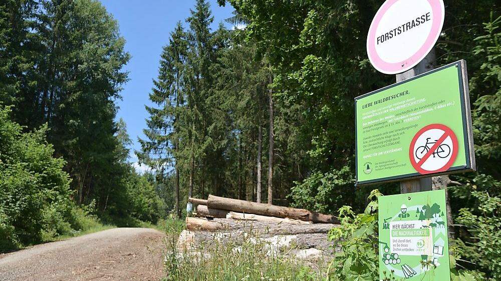 Das Befahren des Waldes am Tremmelberg ist verboten