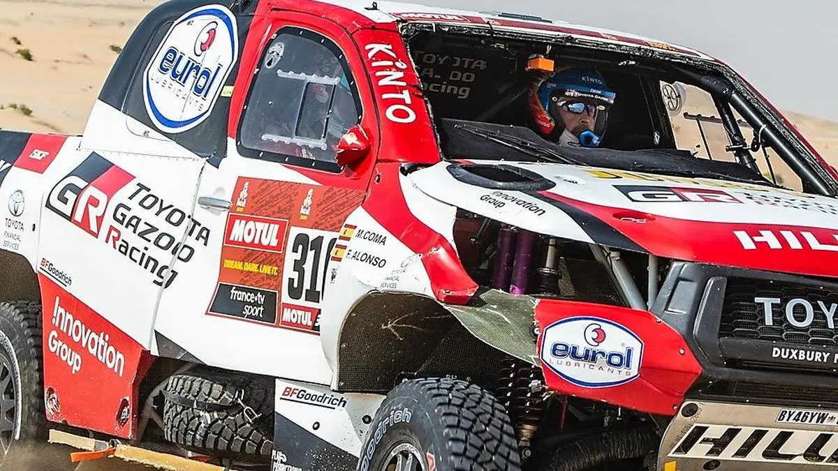 Alonso ohne Windschutzscheibe