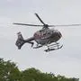 Auch ein Polizeihubschrauber war im Einsatz