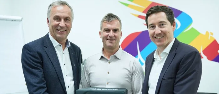 Geschäftsführer Wuppermann Austria Hubert Pletz, „KRAFT“-Sprecher Florian Hampel und Geschäftsführer der Zellstoff Pöls AG Mike Resnicek