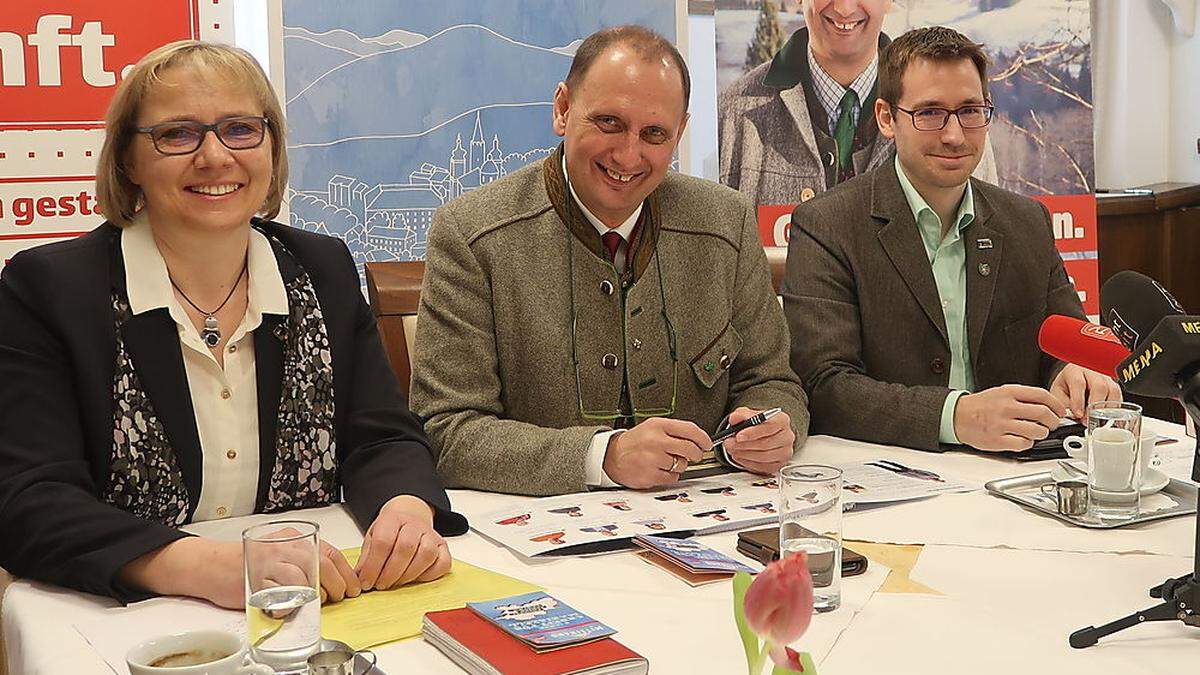 Führen die SPÖ Mariazell an: Gabriela Stebetak, Johann Kleinhofer und Fabian Fluch