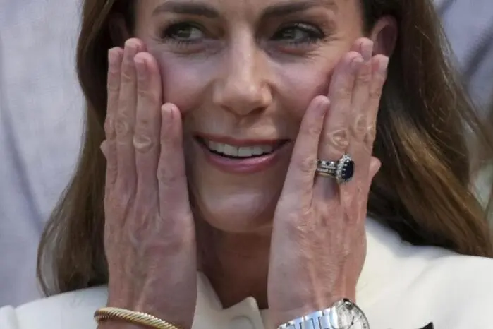 Kate, die Princess of Wales, war der große Star am Samstag beim Damen-Finale in Wimbledon. Kate ist sozusagen Patron des Turniers in London.