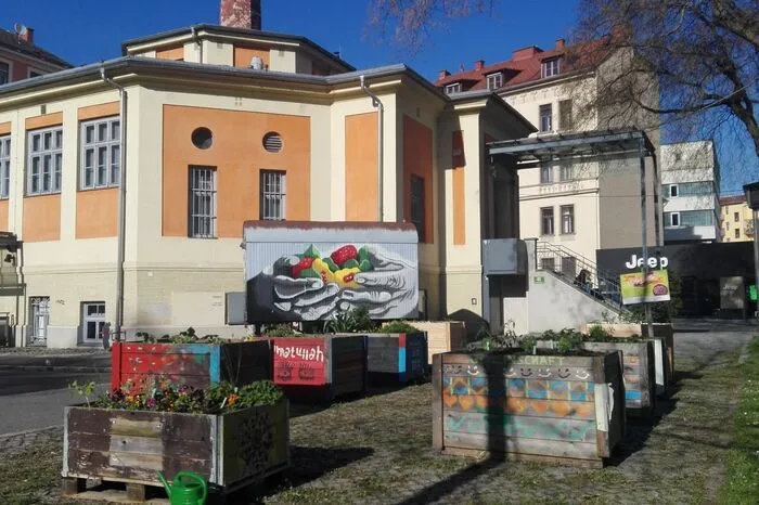 Das Grätzl-Projekt Augartl'n gibt es vor dem Museum der Wahrnehmung seit 2019.