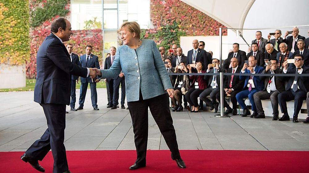 Afrika-Gipfel in Berlin: Merkel begrüßt Ägyptens Präsidenten Abdel Fattah al-Sisi