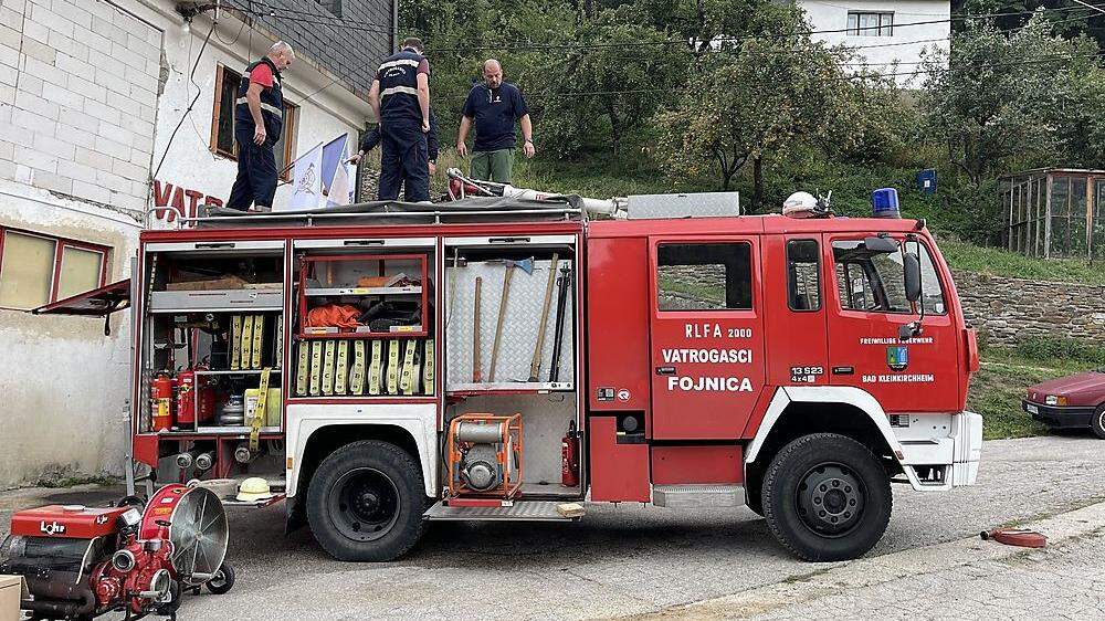 Das Kärntner Feuerwehrauto rückt jetzt in Bosnien zu Einsätzen aus.