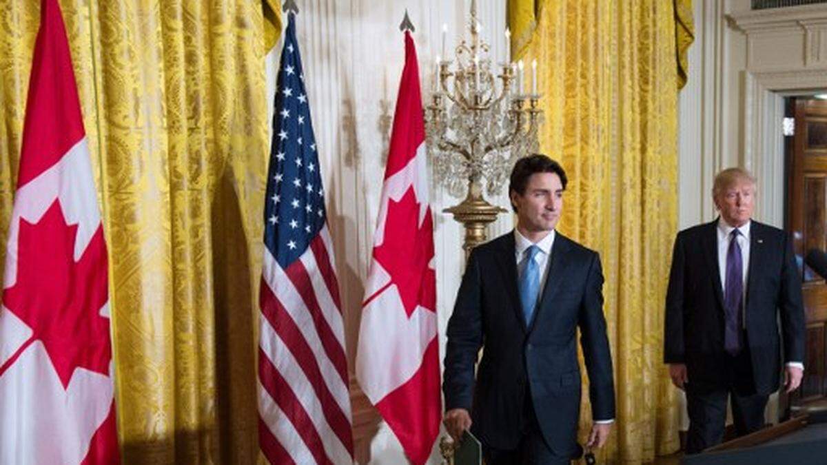 Trudeau bei Trump im gleichen Haus