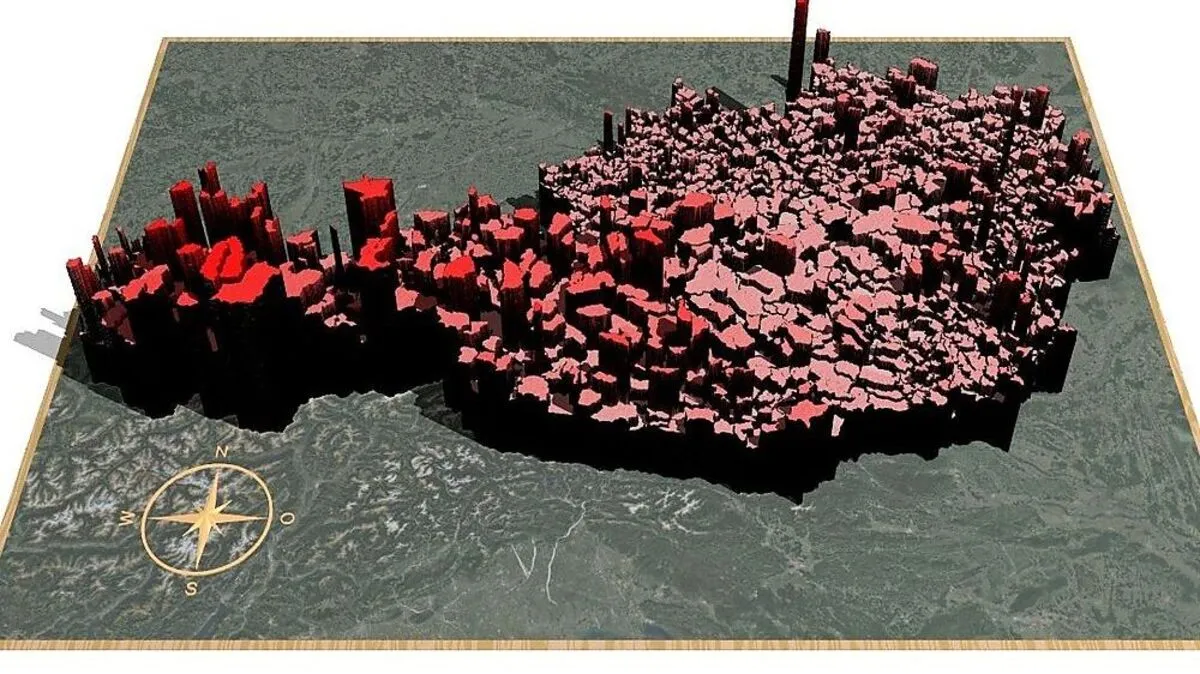 Visualisierung der lokalen Covid-19-Schäden