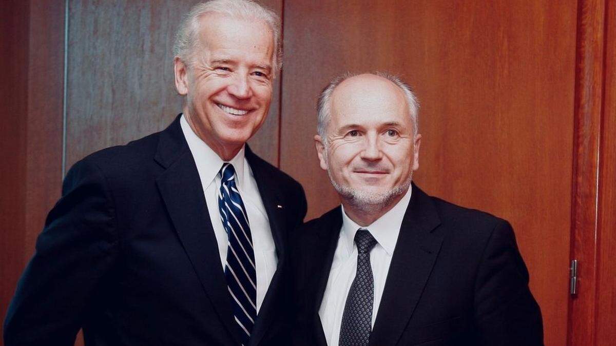 Joe Biden mit Valentin Inzko im Mai 2009