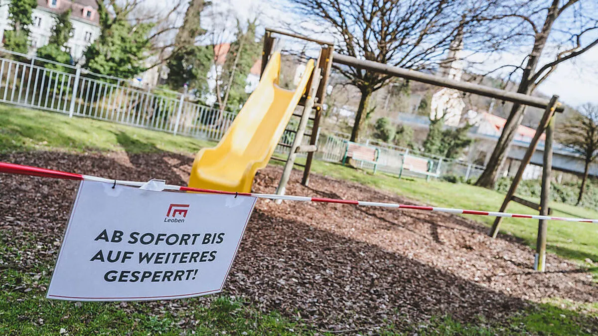 Auch viele Spielplätze in Österreich sind gesperrt 