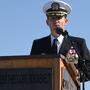 Brett Crozier bei seiner ersten Ansprache an die Crew der USS Theodore Roosevelt