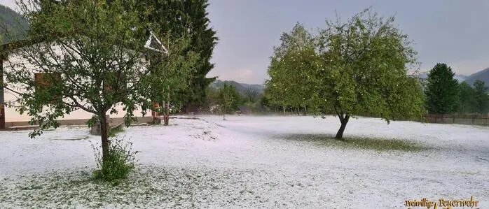 Hagelunwetter am Mittwoch