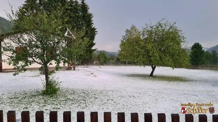 Hagelunwetter am Mittwoch